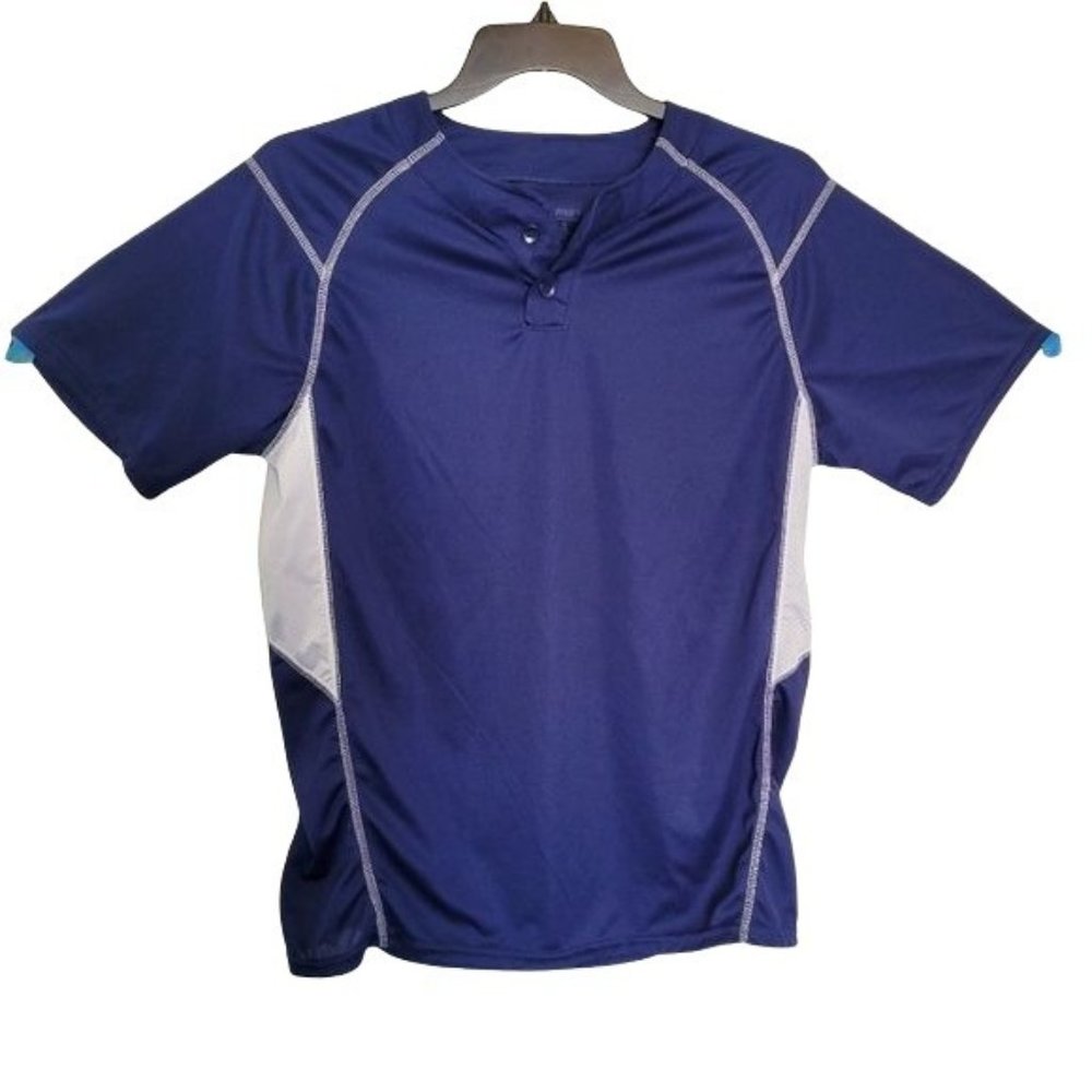 High Five Essortex Moisture Management Medium Mens Workout Shirt SS Blue/Grey